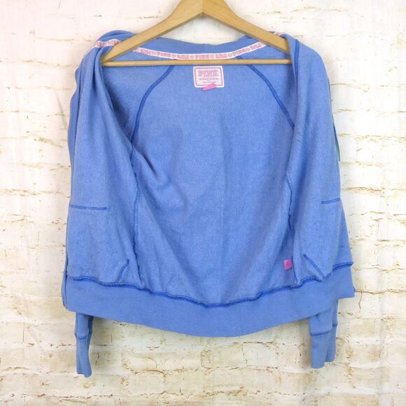 VTG Y2K PINK Victoria’s Secret UCLA Bruins Hoodie Womens XS Blue Academia RARE - Picture 15 of 15